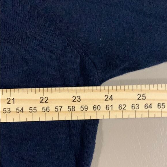 L.L. Bean Black Zip Up Sweater Size L Cotton/Cashmere Blend - Picture 4 of 6